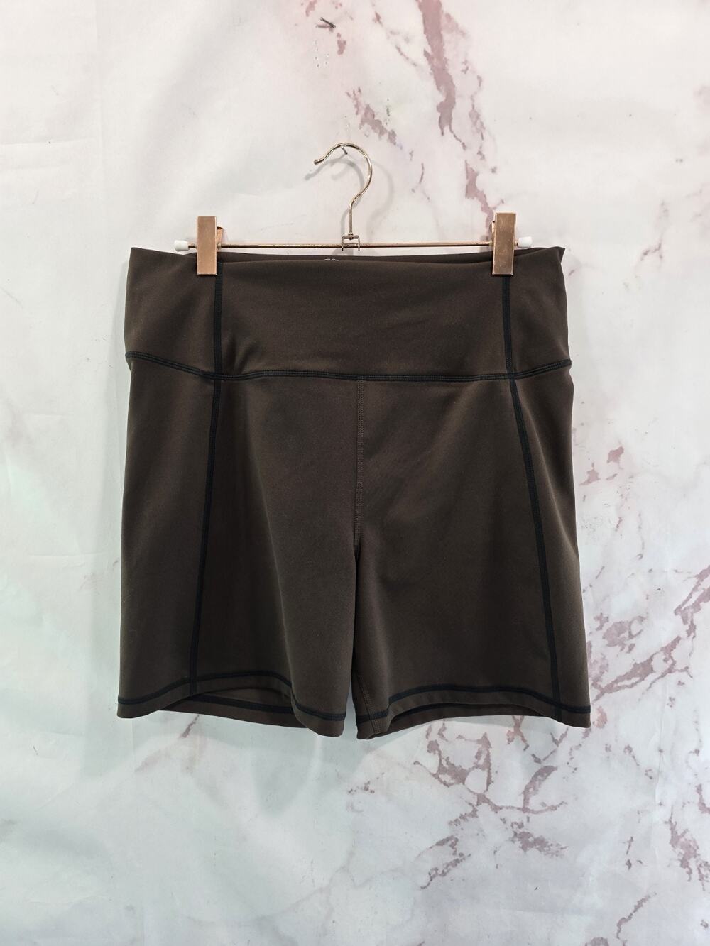 J Crew Shorts Womens Large Brown Biker Bike High Rise Chocolate Dark 6 Inch